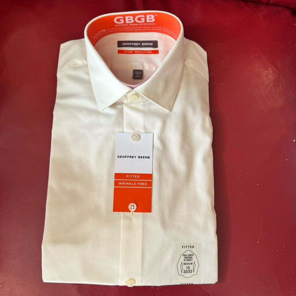 NWT! Geoffrey Beene white shirt, 15/32-33